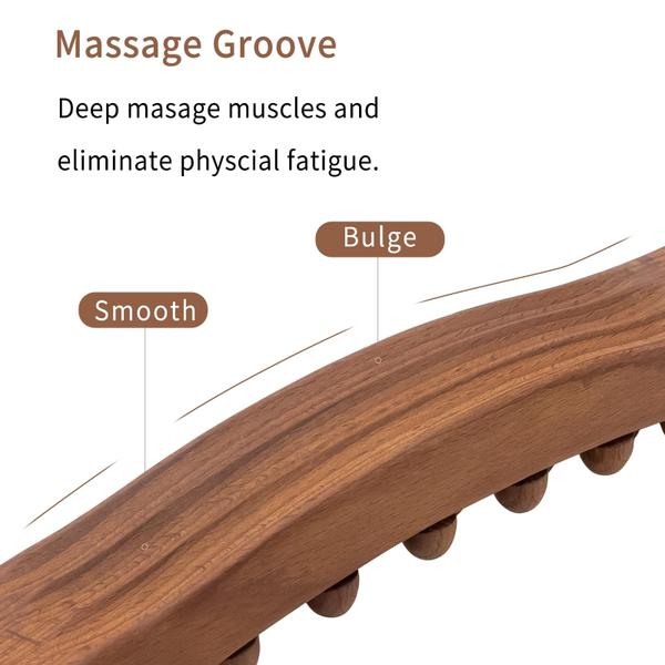 Imagem de Massageador de raspagem para terapia de madeira Guasha Wood Stick Tools