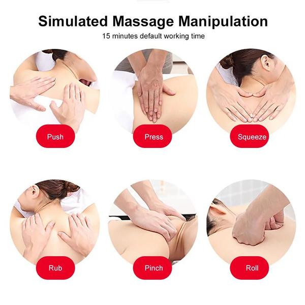 Imagem de Massageador elétrico de pescoço com 6 modos, massagem de pulso eletrônico duplo, fisioterapia de relaxamento, ferramenta