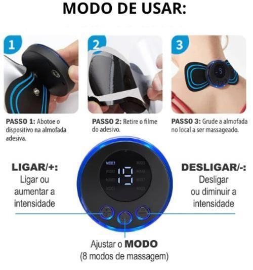 Imagem de Massageador Elétrico EMS Recarregável Portátil - Tonificador