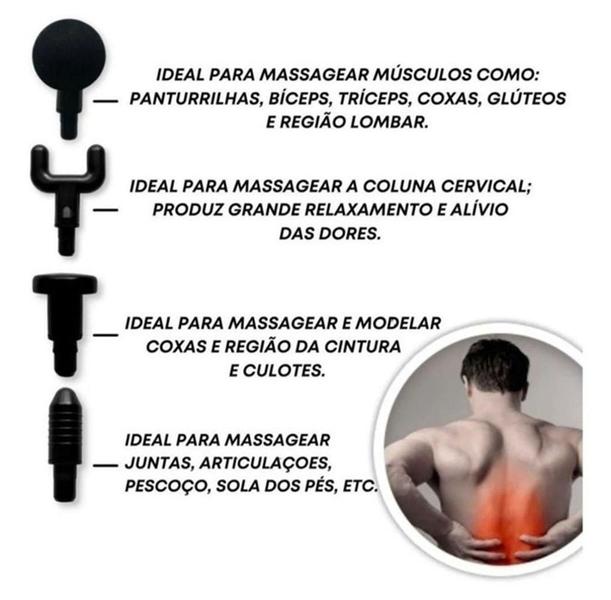 Imagem de Massageador Elétrico Facial Corporal E Muscular Fascial Gun KH-320 - Dylan