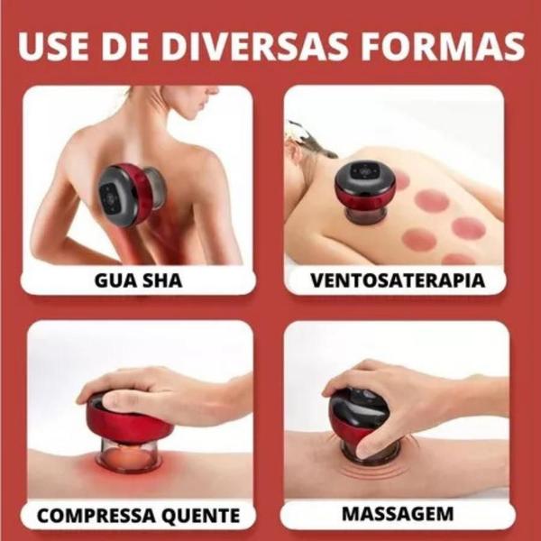 Imagem de Massageador Elétrico Inteligente com Ventosas a Vácuo