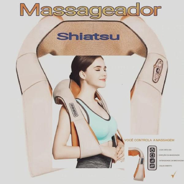 Imagem de Massageador Elétrico Para Pescoço Costas Ombro Cervical Colete Relaxante COLETE