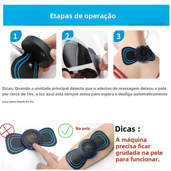 Imagem de Massageador Elétrico Portátil com Tela LCD - Para Pescoço e Pulso