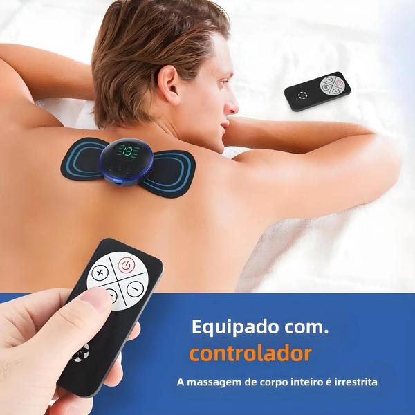 Imagem de Massageador Elétrico Portátil para Pescoço e Ombros - Alívio da Dor Muscular com EMS