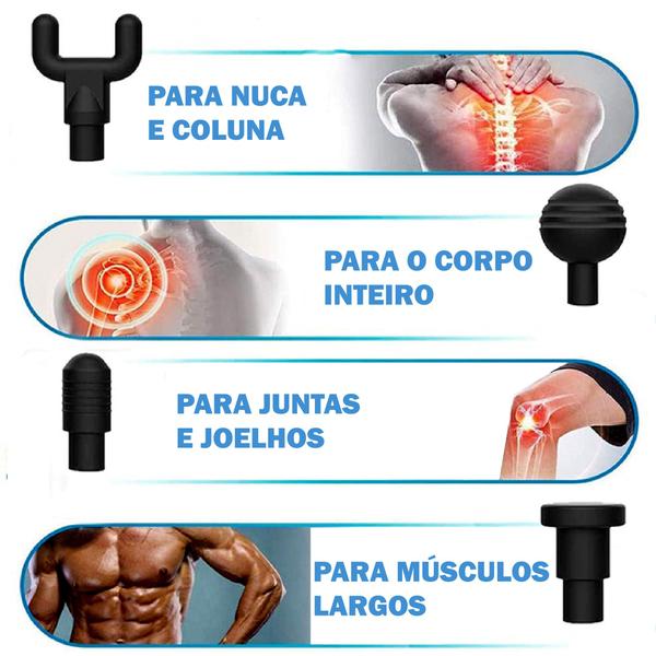 Imagem de Massageador Elétrico Portátil Profissional Muscular De Massagem Premium