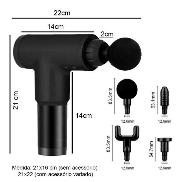 Imagem de Massageador Elétrico Portátil Profissional Muscular Pistola