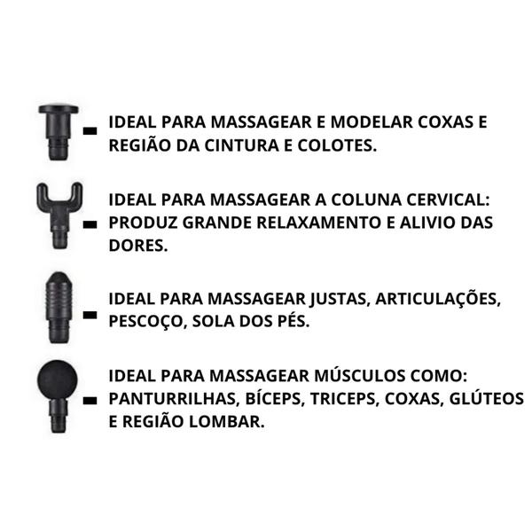 Imagem de Massageador Elétrico Profissional Muscular 6 Velocidades + Pomada Fisiofort