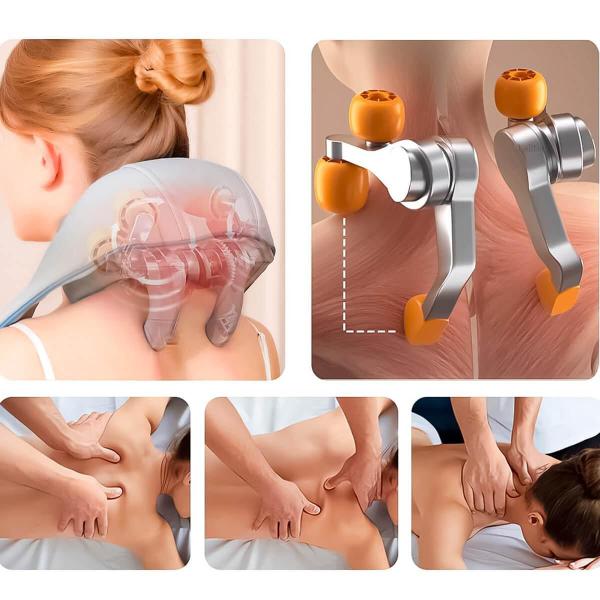 Imagem de Massageador Elétrico Shiatsu Ombro e Pescoço 5D com Compressa Quente Relaxe em Casa com Terapia Profissional