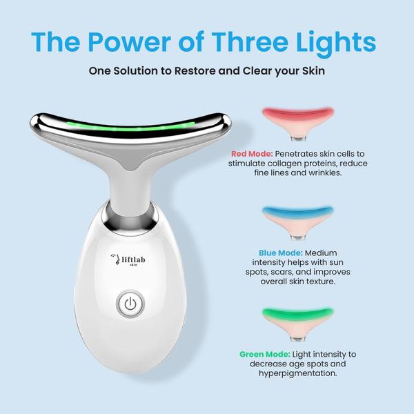 Imagem de Massageador facial e de pescoço com luz LED LiftLab Sculptor