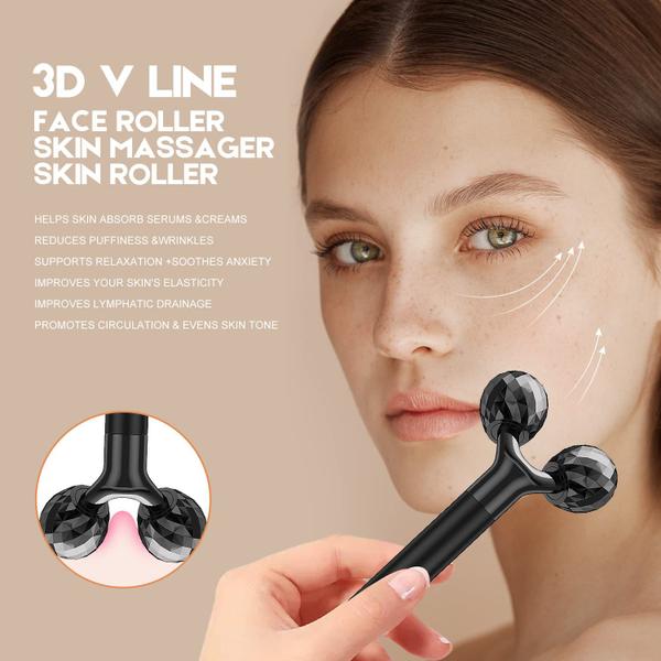 Imagem de Massageador facial elétrico Beauty Bar 2 em 1 3D Roller T Shape