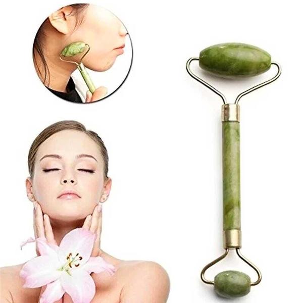 Imagem de Massageador Facial Jade Roller Rosto Pescoço Antirrugas