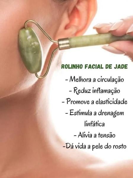 Imagem de Massageador facial natural, rolo de microagulha para massagem gua sha