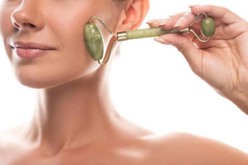 Imagem de Massageador facial natural, rolo de microagulha para massagem gua sha