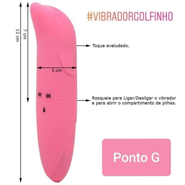 Imagem de Massageador Feminino Ponto G Golfinho Aveludado Rosa