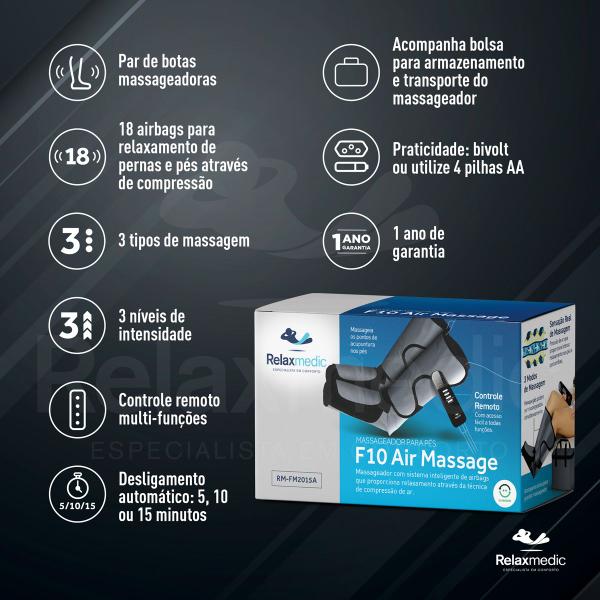 Imagem de Massageador para Pernas e Pés F10 Air Massage Relaxmedic 