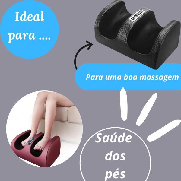 Imagem de Massageador Pés E Pernas Bivolt Terapia 110V/220V - Preto