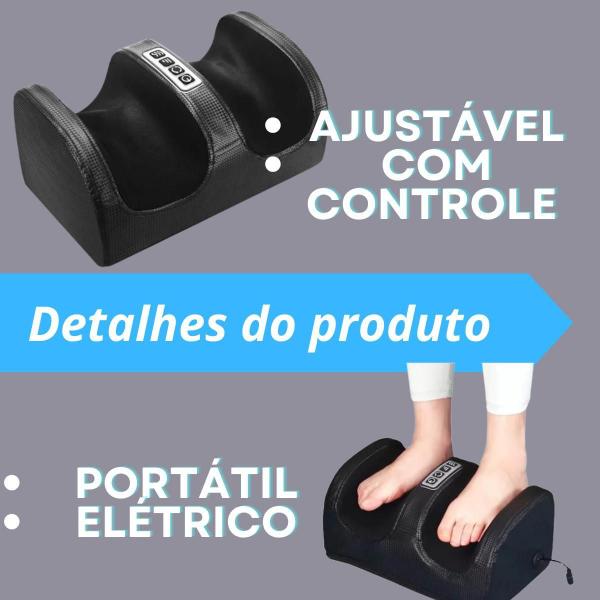 Imagem de Massageador Pés E Pernas Bivolt Terapia 110V/220V - Preto