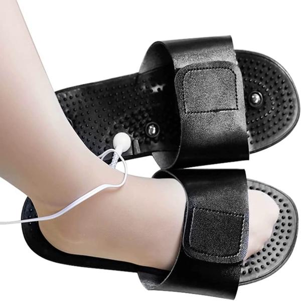 Imagem de Massageador Pés e Pernas Chinelo Reflexologia Acupuntura Bivolt + Bolsa