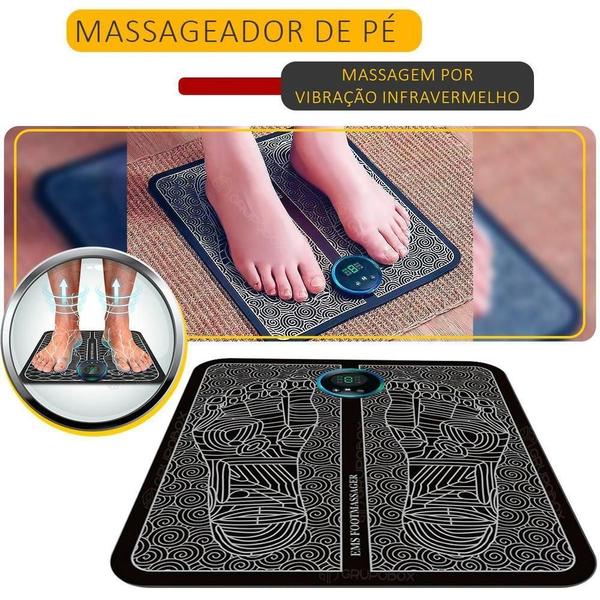 Imagem de Massageador Pes Relaxante Pernas Ems Tapete Pulso Aparelho