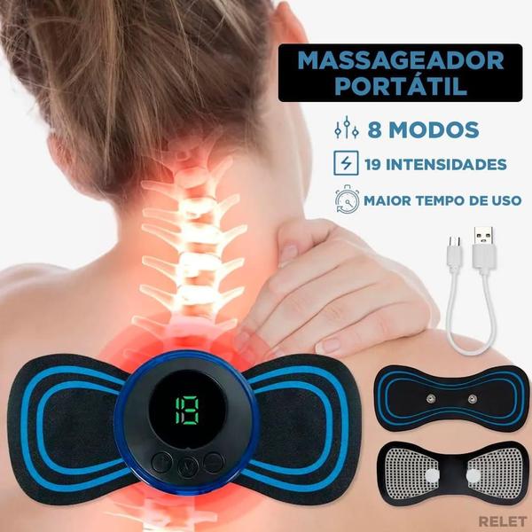 Massageador Portátil Aparelho De Choque Fisioterapia Racarga - DRAIK Imagem de Massageador Portátil Aparelho De Choque Fisioterapia Racarga