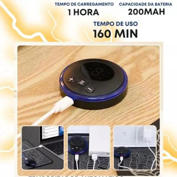 Imagem de Massageador Portátil Elétrico Abdominal Pescoço Relaxamento USB