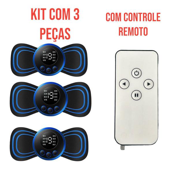 Imagem de Massageador Portatil Eletrico Kit 3 Peças Massagem P/ Dores