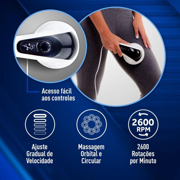 Imagem de Massageador Portátil Elétrico Orbital Relaxmedic 2600 Rotações - 110V