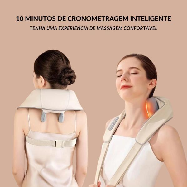 Imagem de Massageador Portátil Inteligente Para Costas E Pescoço -