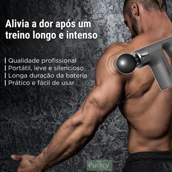 Imagem de Massageador Profissional Pistola Gun Portatil Corporal Relax