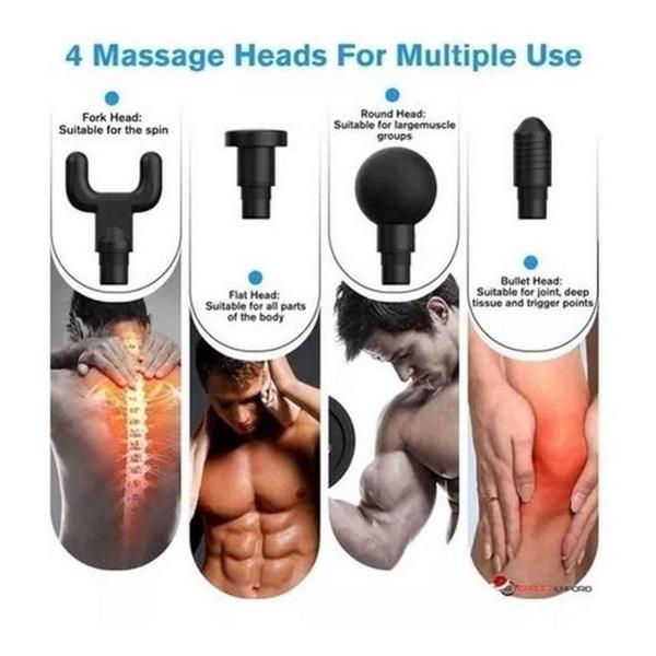 Imagem de Massageador Profissional Portátil - Pistola de Massagem Muscular Digital para Alívio de Tensão