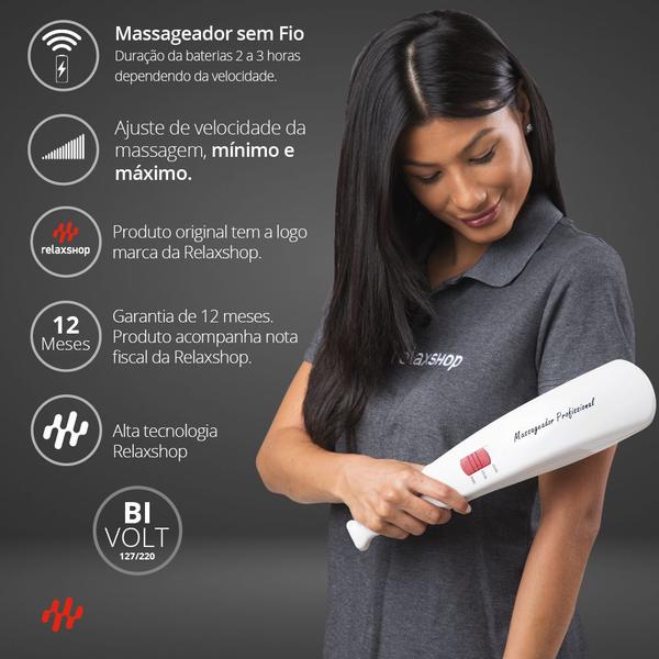 Imagem de Massageador Profissional Sem Fio Corporal Elétrico Infra