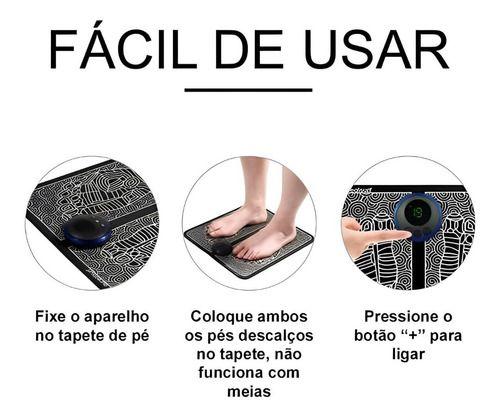 Imagem de Massageador Pulso Eletrico Tapete Dobravel Portatil Perna Pé