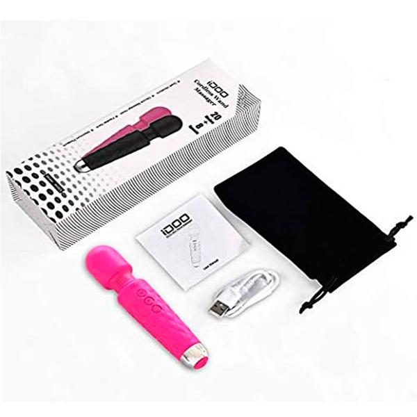 Imagem de Massageador Varinha Mágica Corporal 3hs Lítio Usb Pink iDOO