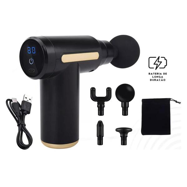 Massagem Terapêutica: Pistola Massageadora Elétrica Potente - F7 Variedades Imagem de Massagem Terapêutica: Pistola Massageadora Elétrica Potente