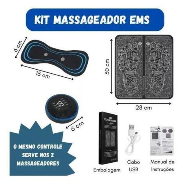 Imagem de Massagem Terapêutica Portátil com o Kit EMS Recarregável