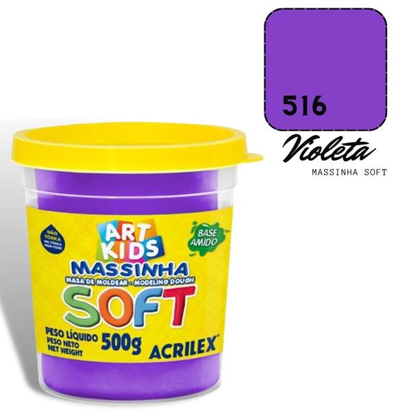 Imagem de Massinha de Modelar Acrilex Soft 5000g Violeta