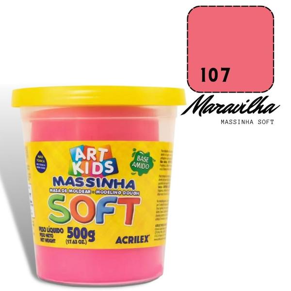 Imagem de Massinha de Modelar Acrilex Soft 500g Maravilha