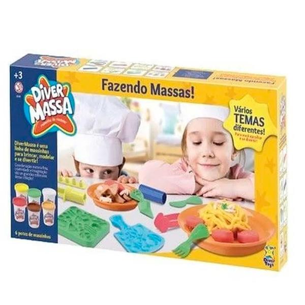 Imagem de Massinha de Modelar - Diver Massa - Fazendo Massas - 6 Potes - Divertoys