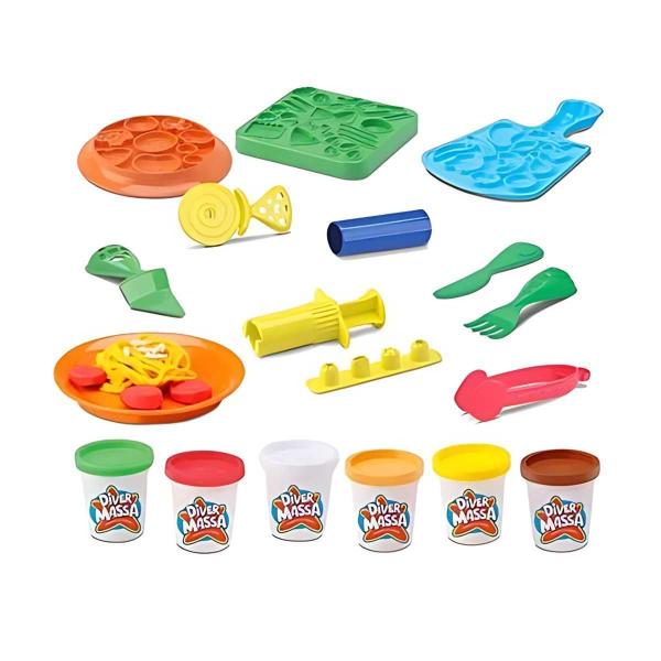 Imagem de Massinha de Modelar Fazendo Massas Divertoys 6 Potes R.8058