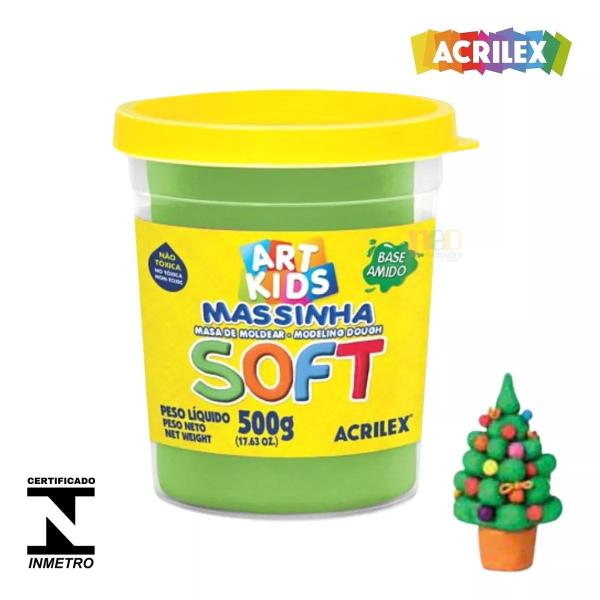 Imagem de Massinha de Modelar Macia Verde Soft Grande 500g Acrilex