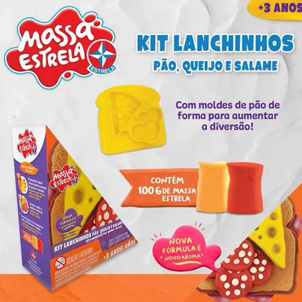 Imagem de Massinha de Modelar - Massa Estrela - Lanchinho Pão com Frios - Estrela