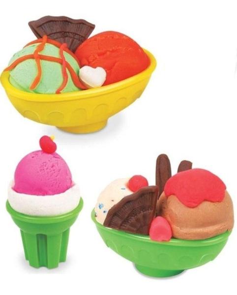 Imagem de Massinha De Modelar Sorveteria Coti Massa cheirinho Tutti Frutti - Brinquedo Infantil Cotiplás