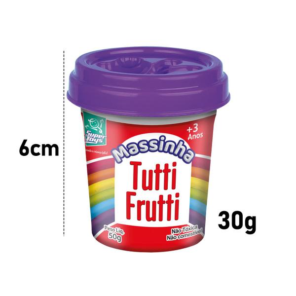 Imagem de Massinha De Modelar Tutti Frutti Kit 5 Cores 50g - Super Toys