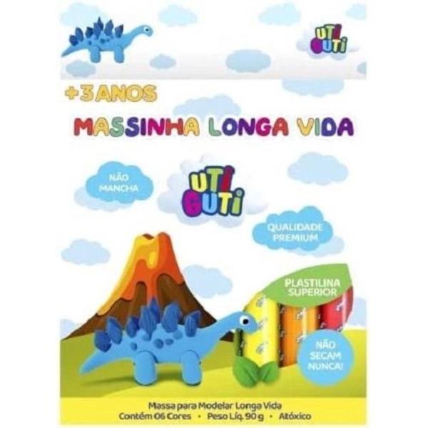 Imagem de Massinha Longa Vida Plastilina Com 6 Cores 90g - Uti Guti