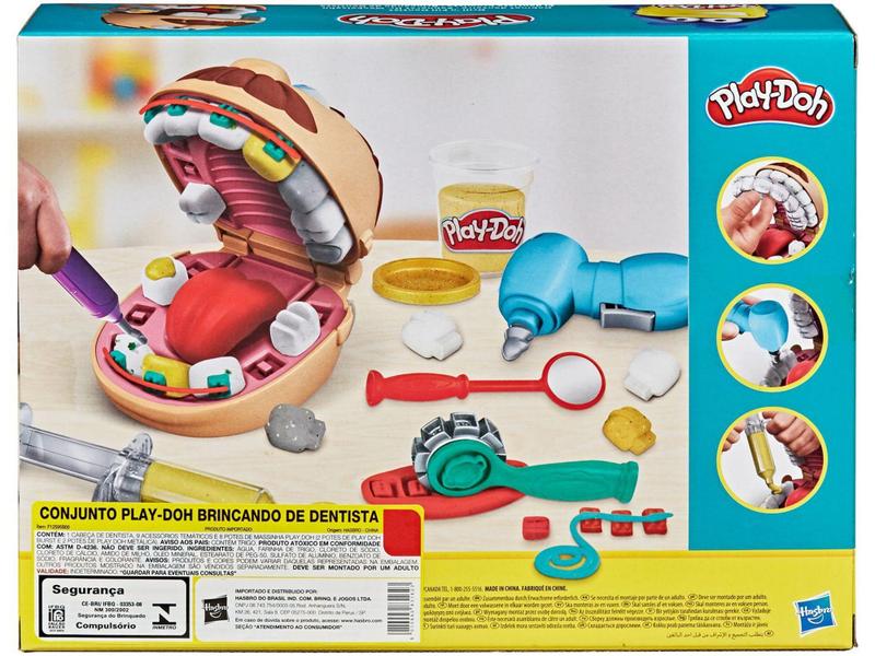 Imagem de Massinha Play-Doh Brincando de Dentista Hasbro - com Acessórios