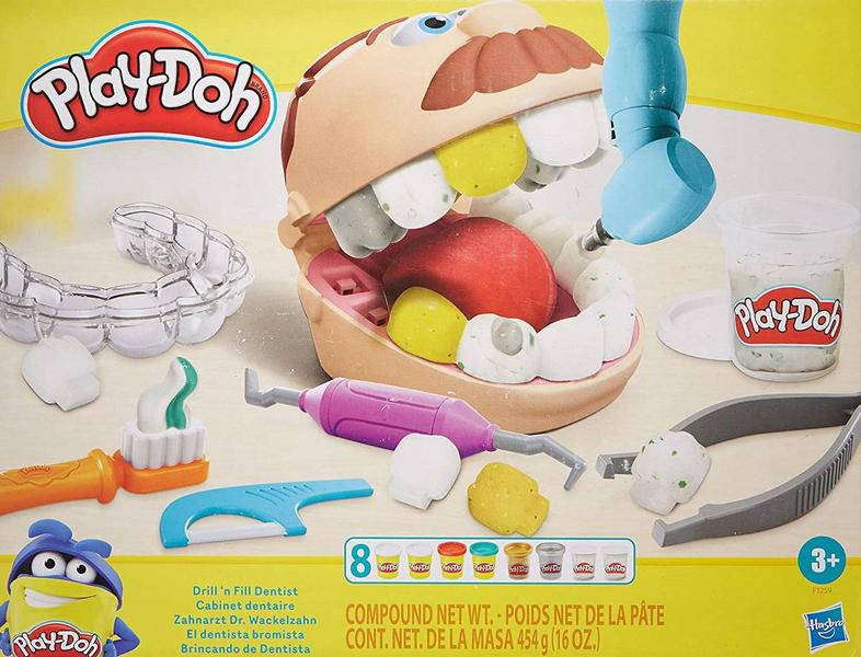 Imagem de Massinha Play Doh Brincando De Dentista Novo - Hasbro F1259