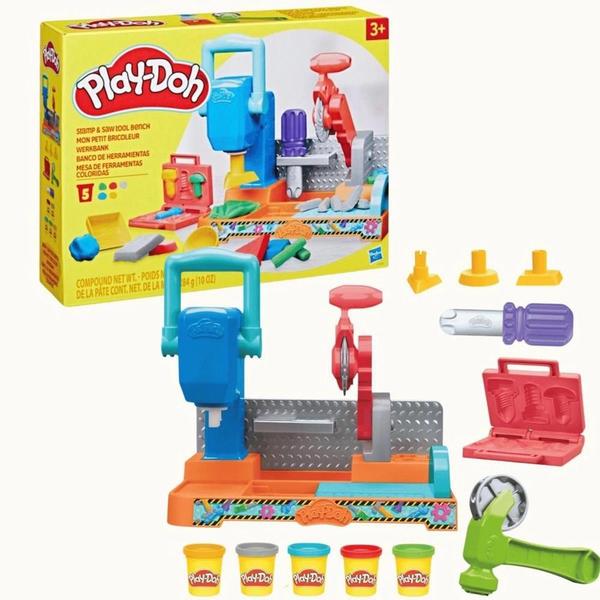 Massinha Play Doh Mesa De Ferramentas Com 5 Potes Hasbro Imagem de Massinha Play Doh Mesa De Ferramentas Com 5 Potes Hasbro