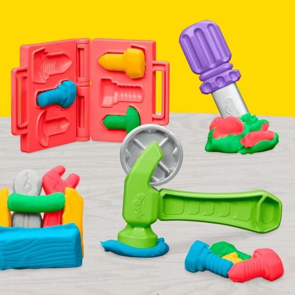 Massinha Play Doh Mesa De Ferramentas Com 5 Potes Hasbro Imagem de Massinha Play Doh Mesa De Ferramentas Com 5 Potes Hasbro