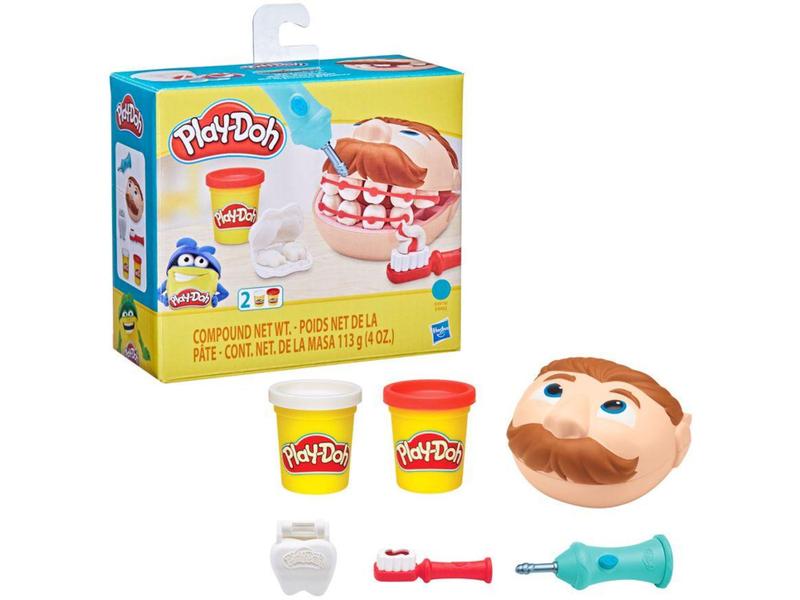 Imagem de Massinha Play-Doh Mini Kit Brincando de Dentista - Hasbro com Acessórios