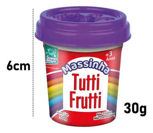 Imagem de Massinhas De Modelar Tutti Frutti Kit Massas Divertidas 5 Cores 50g Infantil Especial - Super Toys